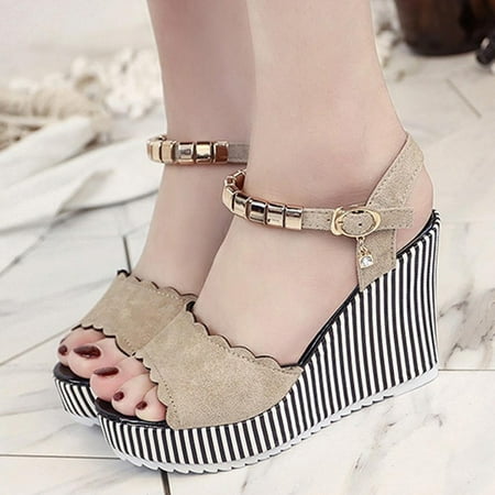 

Fashion Womens Casual Shoes Breathable Wedges Thick Soled Outdoor Leisure Sandals