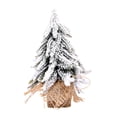 thumbnail image 2 of Artificial Christmas Tree Stable Base Faux Xmas Tree Flocked Christmas Tree 20cm, 2 of 9