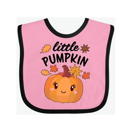 

Inktastic Cute Little Pumpkin with Fall Leaves Gift Baby Boy or Baby Girl Bib