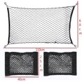 thumbnail image 1 of Mesh Pocket With Velcro Fastener Luggage Net With 4 Hooks Car Back Seat Organizer Protective Net Car Seat Storage Storage Trunk Net, 1 of 6
