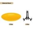 thumbnail image 3 of Unique Bargains 7.9 Inch Art Plate Hanging Decorative Plate with Display Stand for DIY Handmade Material Mosaic Base Production Yellow, 3 of 4