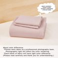 thumbnail image 3 of Duvet Cover,100% Washed Microfiber 3pcs Bedding Duvet Cover Set,Solid Color - Soft and Breathable with Zipper Closure & Corner Ties (Pink Mocha, Queen), 3 of 5