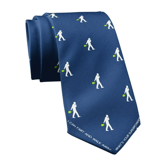 I Can Fart and Walk Away Necktie Funny Neckties for Men Hilarious Farting Tie Mens Novelty Neckties