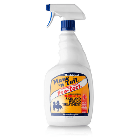UPC: 0727556544641 | Mane  n Tail Pro-Tect VETERINARY STRENGTH MEDICATED Skin and Wound Treatment 32 Ounce Spray