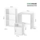 thumbnail image 5 of Set Escritorio, Librero y Archivero de Madera Kingshouse Moderno Multifuncional Muebles Organizador blanco, 5 of 8