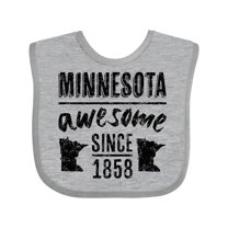 Inktastic Minnesota Awesome Since 1858 Boys or Girls Baby Bib