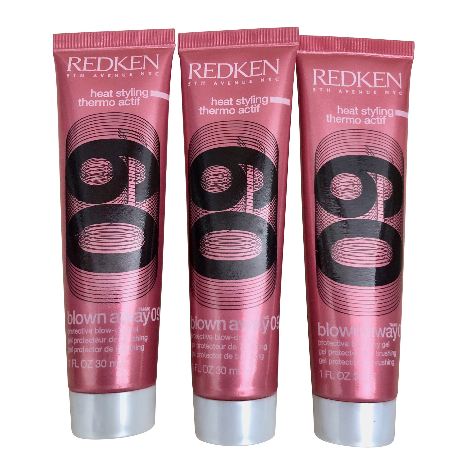 Redken Blown Away 09 Blow Dry Gel 1 OZ Travel Set of 3