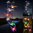 thumbnail image 2 of Toorise Solar Wind Chimes Light Garden Butterfly Solar Lights 120mAh Decorative Wind Chime Colorful Light Waterproof Solar Hanging Lamp with Bells for Garden Home Yard Lawn Decor, 2 of 10