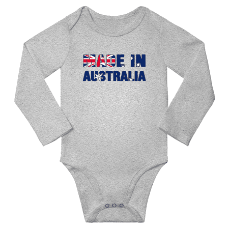

Made In Australia Baby Long Sleeve Bodysuit (Gray 12 Months)
