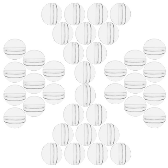 SHOWERORO 100Pcs Transparent Resin Place Card Holders for Table with Stable Round Clip Design for Weddings