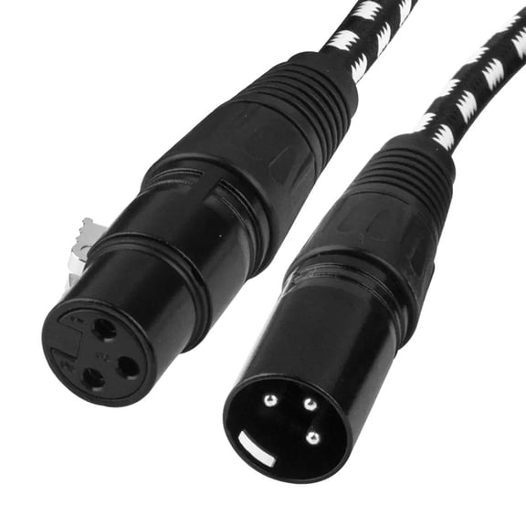 XLR to XLR Cable 3.3FT, 3-Pin Male/Female Balanced Mic Cord for Shure, Speaker