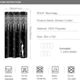 thumbnail image 2 of Glitter Stall Bath Shower Curtain Black Bobo Fringe Geometric Bathroom Curtain Water-Repellent Fabric with Hook Size 36"x72" Shower Curtains for Home Bathtubs Decoration, 2 of 5