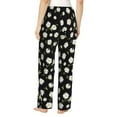 thumbnail image 3 of Xecao Daisies Flowers Women's Straight Lounge Pajama Pants: The Epitome of Relaxed Sleepwear, 3 of 9