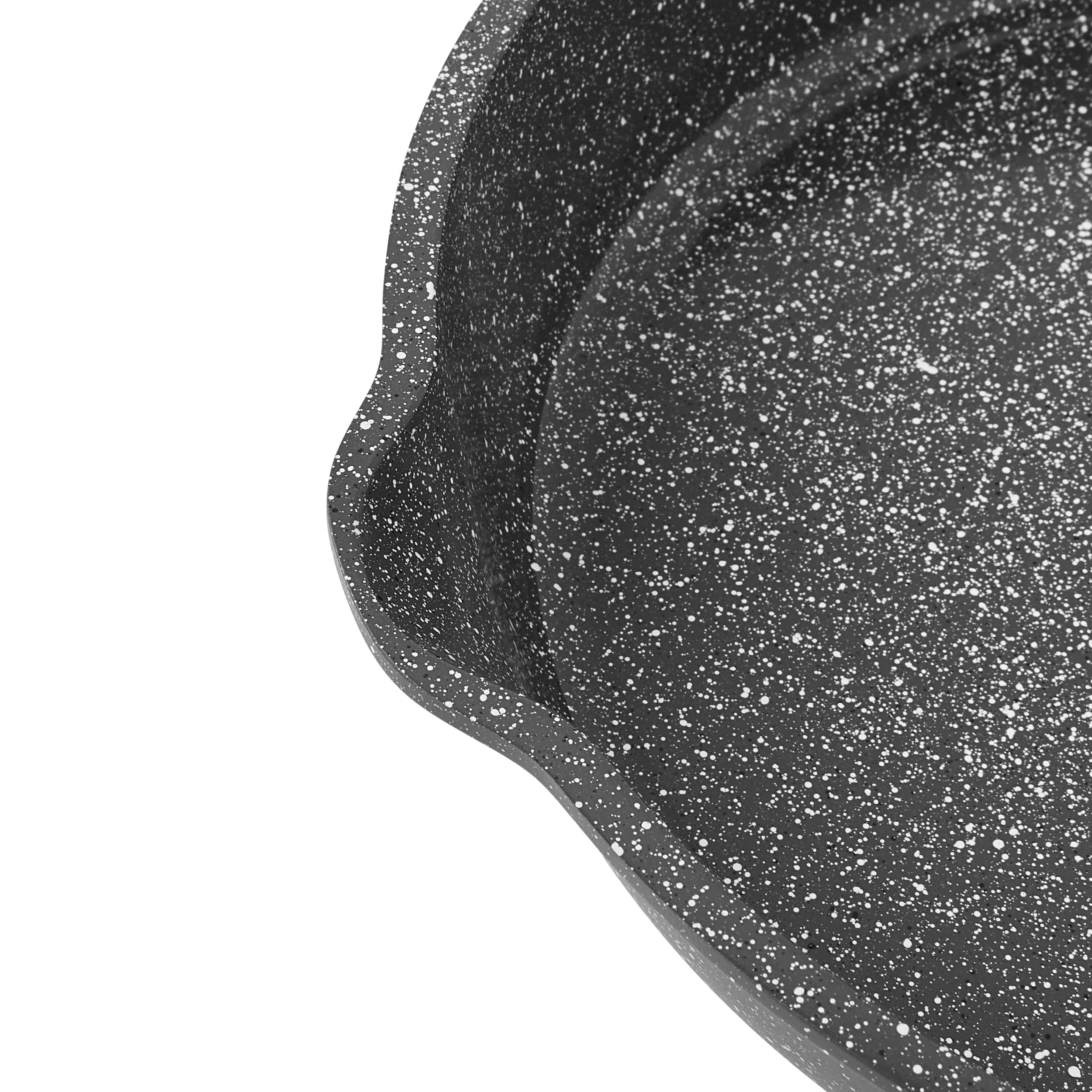 The Pioneer Woman Prairie Signature 2-Piece Cast Aluminum 10" & 12" Fry Pan Set, Charcoal Speckle
