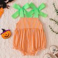 thumbnail image 2 of WXFAZCVU Baby Girl Halloween Outfit Pumpkin Romper Sleeveless Bodysuit Cute Clothing Set Size 6-12 Months, 2 of 4