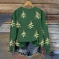 thumbnail image 7 of Lorytime Crew Neck Sweatshirts Women Christmas Tree Print Shirt Long Sleeve Pullover Drop Shoulder Tops for Holiday, 7 of 7