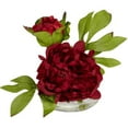 thumbnail image 4 of Nearly Natural 4789 Pivoine avec Vase en Verre Assorti, Lot de 3, 4 of 4