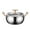 Silver, variant on Single hot pot, with lid and handle Pot Shabu hot pot made of stainless steel, Chinese hot pot, single small hot pot made of thickened, for gas stoves, induction stoves