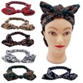 thumbnail image 2 of Diademas con lazo para mujer, estampado Floral Vintage, Orejas de conejo, envoltura elástica para la cabeza, bonitos accesorios para el cabello trenzados, paquete de 6 Ormromra ZJWJ719, 2 of 8