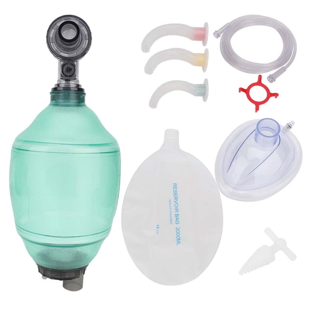 Bolsa Ambu para resucitador manual de PVC para adultos - Verde (tamaño libre)
