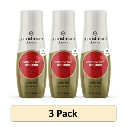 SodaStream Diet Caffeine Free Cola, 14.8 fl oz. (Pack of 3)