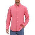 thumbnail image 5 of INSPIRE CHIC Men's Back to School Dress Shirts Long Sleeve Button Down Business Contrast Shirt S Light Red, 5 of 6