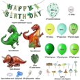 thumbnail image 2 of Suministros de decoración para fiesta de cumpleaños de dinosaurio, kit de guirnalda de arco de globos de dinosaurio, globos de dinosaurio de aluminio de 40 ", pancartas de feliz cu, 2 of 5