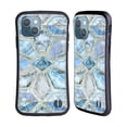 thumbnail image 1 of Head Case Designs Officially Licensed Micklyn Le Feuvre Marble Patterns Geometric Gilded Stone Tiles In Soft Blues Hybrid Case Compatible with Apple iPhone 13, 1 of 7