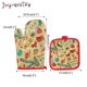 thumbnail image 4 of Juego de guantes anticalor para hornear, alfombrilla de cocina para horno, comedor, barbacoa, suministros de decoración para fiestas navideñas, Año Nuevo, 2021, 2 unidades, 4 of 4