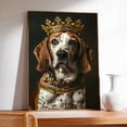thumbnail image 4 of Hudo Pet Portrait in a Royal Costume Dog - English Foxhound Dog Poster, Dog Pictures Wall Decor, English Foxhound Dog Canvas Wall Art Framed Dog Lovers Gifts 12x18 Inch, 4 of 5
