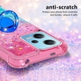 thumbnail image 4 of Slim Fit Phone Case for Redmi Note 12 4G, Bling Shiny Quicksand Effect TPU Bumper Case with Four Corners Heavy Anti-Fall Protection for Redmi Note 12 4G,Pink Blue, 4 of 14