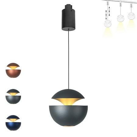 

FSLiving 5W Adjustable Levitate Track Pendant Light J-Type Retractable Lift Droplight with Modern Aluminum&Acrylic Shade Indoor Island Light Adjustable Length for Bedroom Grey - 1 Light