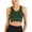 Green, variant on FANNYC Women's Seamless Sports Bra Middle Support Mesh Openwork Workout Running Crop Tops Longline Yoga Bra
