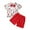 White, variant on SonxaHe Infant Boy Valentine's Day Outfits Short Sleeve Heart Print Tshirt Shorts Gentleman Loose Comfortable Outfit Set White,Size 18-24 M