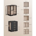 thumbnail image 4 of SONGMICS Caja Joyero Giratorio 360°, Caja de Joyas con 5 Cajones, Ventanas Laterales de Cristal, Gran Capacidad, Almacenamiento Vertical, Diseño Abierto, Idea de Regalo, Negro Tinta, 4 of 5