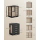 thumbnail image 4 of SONGMICS Caja Joyero Giratorio 360°, Caja de Joyas con 5 Cajones, Ventanas Laterales de Cristal, Gran Capacidad, Almacenamiento Vertical, Diseño Abierto, Idea de Regalo, Negro Tinta, 4 of 5