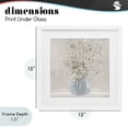thumbnail image 4 of Stupell Industries Farmhouse Serene Glass Vase Bouquet White Framed Print Under Glass, 13 x 13, by Carol Robinson, 4 of 8