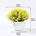thumbnail image 2 of Faux Potted Plant for Home Desktop Decor, Realistic Artificial Small Greenery Arrangement for Office Table Bookshelf, Modern Indoor Decorative Accent C#059 Multicolor, 2 of 7