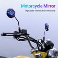 thumbnail image 2 of Trayknick 1 Pair Rearview Mirror Long-lasting Exquisite Workmanship Potable Universal Motorcycle Titanium Rearview Mirror for Scooter, 2 of 13