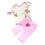 Bon Bebe 3Pc Baby Girls Set Size 3-6Mos
