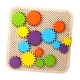 thumbnail image 1 of Juego de engranajes Juega de engranajes giratorios de madera para niños Construcción de niños Herramienta de desarrollo cognitivo de juguete para, 1 of 9