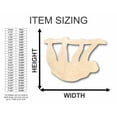 thumbnail image 2 of Unfinished Wood Sloth Shape - Animal - Wildlife - Craft - up to 46" DIY 7" / 1/4", 2 of 3