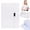White, variant on Clipboard with Storage 1 Pack, A5 Foldable Document Clipboard with Clip and Strap, Thick PP Plastic Storage Clipboard for Writing, Notes and File Organization, Black