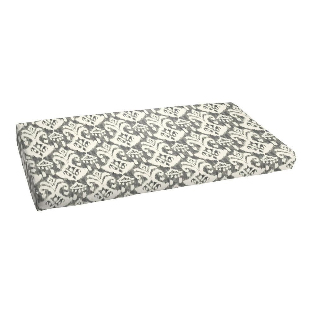 Grey and Cream Indoor/Outdoor Bench Cushion, Bristol - Walmart.com