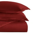 thumbnail image 4 of Noble Linens 3-Piece Burgundy Duvet Cover Set, King/ Cal King, 4 of 9