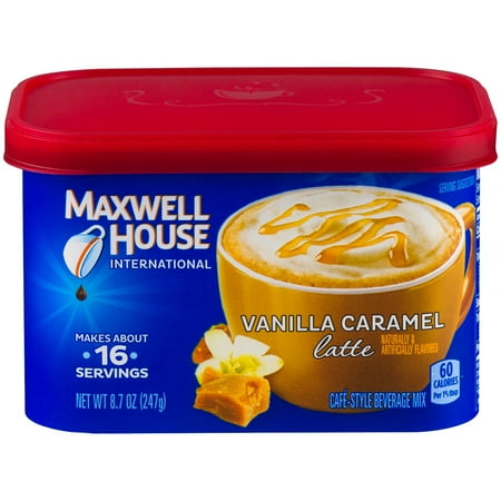 Instant Caramel - (4 Pack) Maxwell House International Vanilla Caramel Latte, 8.7 oz Canister