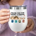 thumbnail image 5 of Thank You For Being A Friend Golden Girls,The Golden Girls Merchandise,Friends Tumbler Gifts for Women, Tv Show Gifts 12oz Wine Tumbler (White), 5 of 6
