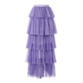 thumbnail image 5 of Riforla Women Tutu Maxi Skirt A Line Elastic Waist Layered Long Skirt Rave Party Puplum Skirt Mesh Skirt Womens Skirts S, 5 of 8