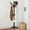 Brown triangle, variant on Solid Wood Coat rack stand, Heavy duty Coat Tree with 14 Hooks, Adjustable Height standing coat rack for Entryway, Hallway, Bedroom, Bags, Hats