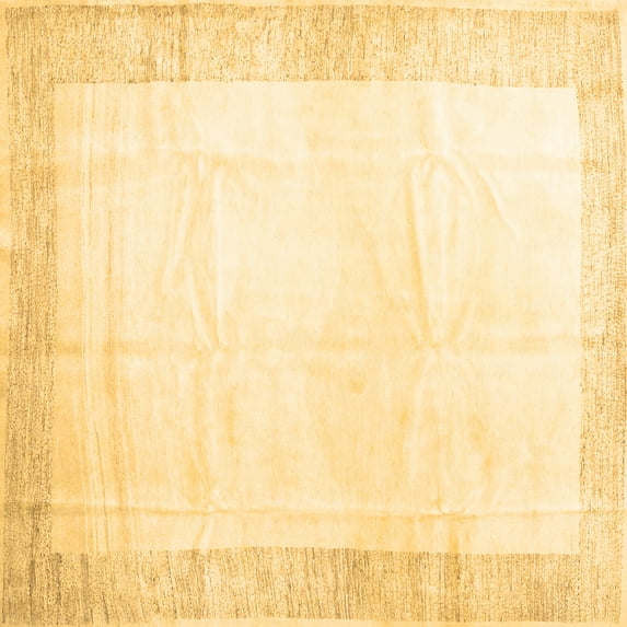Ahgly Company Indoor Square Solid Brown Modern Area Rugs, 6' Square